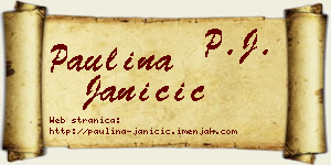 Paulina Janičić vizit kartica